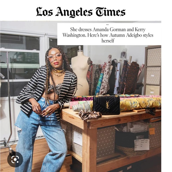 Autumn Adeigbo Lala Sequin Stripe Skirt - Picture 3 of 11